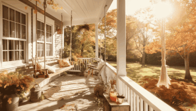 weranda w domu amerykańskim